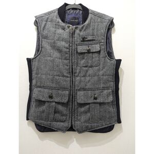 Zara Men's Herringbone Quilted Vest Size M